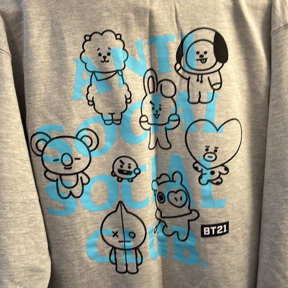 NWT Anti Social Social Club x BT21 Traceable Hoodie - Picture 5 of 8